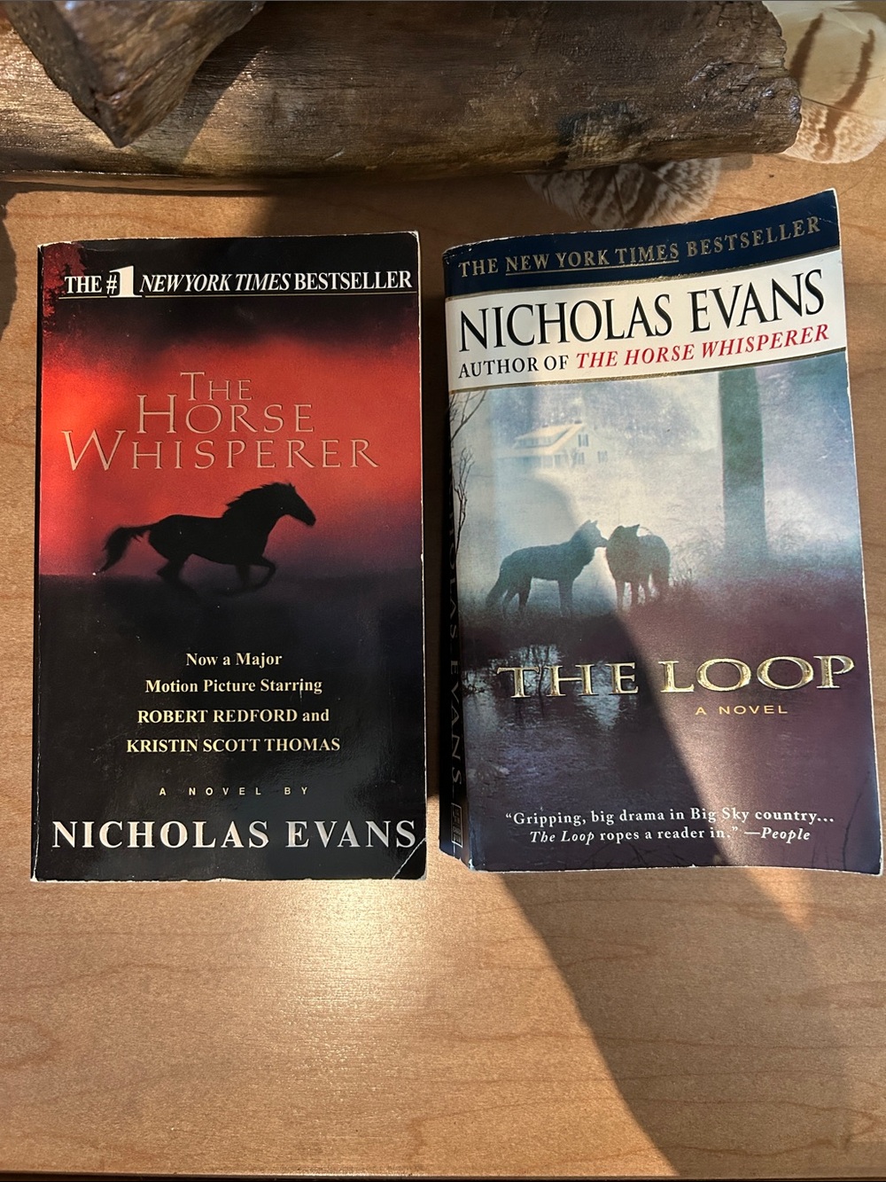 NICHOLAS EVANS  Paperback Book Set - The Horse Whisperer and The Loop
